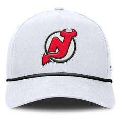 NHL White New Jersey Devils Fanatics Rope A-Frame Adjustable Hat