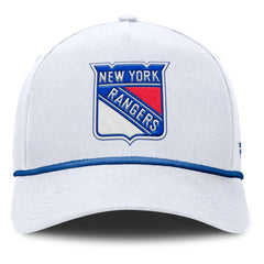 NHL White New York Rangers Fanatics Rope A-Frame Adjustable Hat