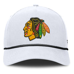 NHL White Chicago Blackhawks Fanatics Rope A-Frame Adjustable Hat