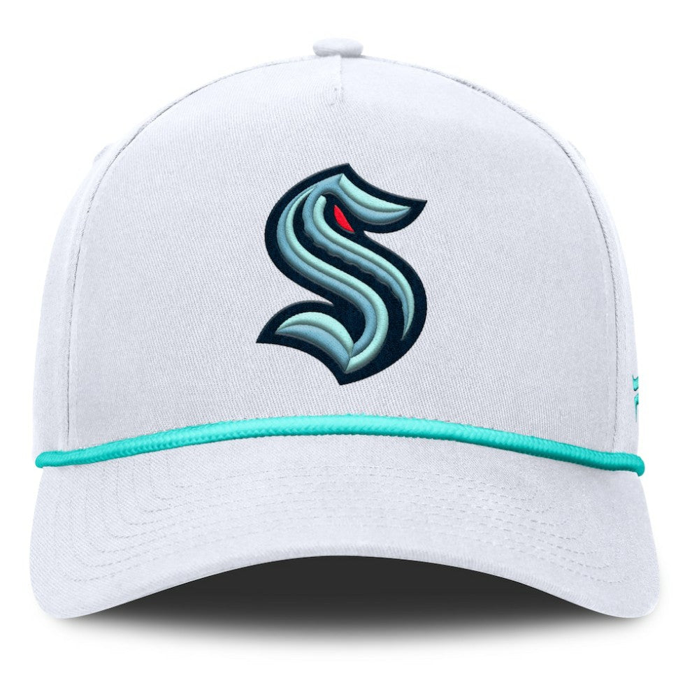 NHL White Seattle Kraken Fanatics Rope A-Frame Adjustable Hat