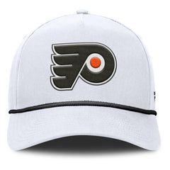 NHL White Philadelphia Flyers Fanatics Rope A-Frame Adjustable Hat