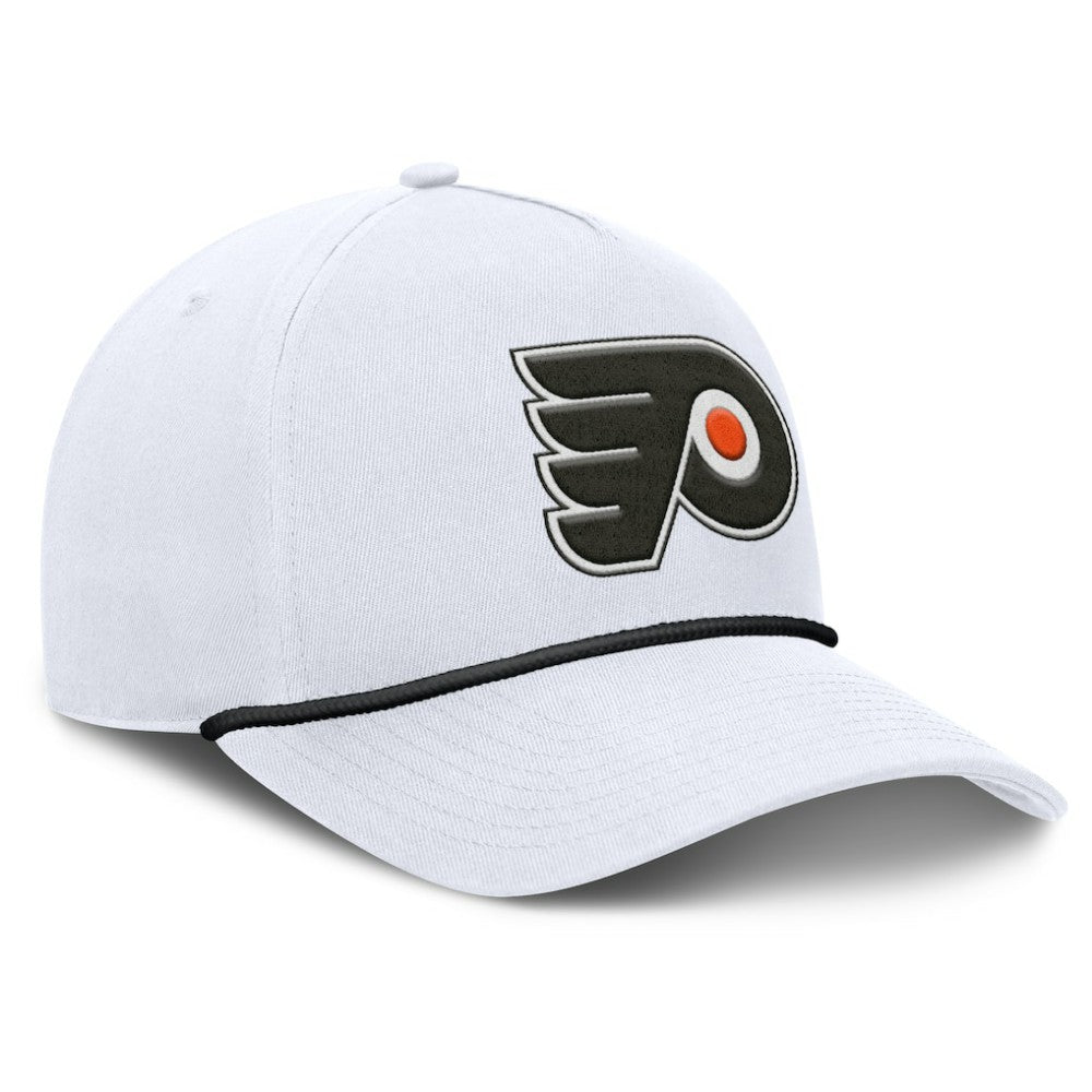 NHL White Philadelphia Flyers Fanatics Rope A-Frame Adjustable Hat