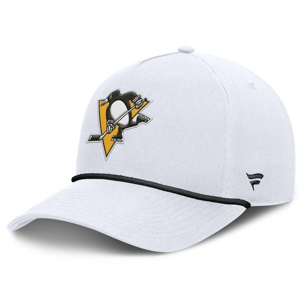 NHL White Pittsburgh Penguins Fanatics Rope A-Frame Adjustable Hat
