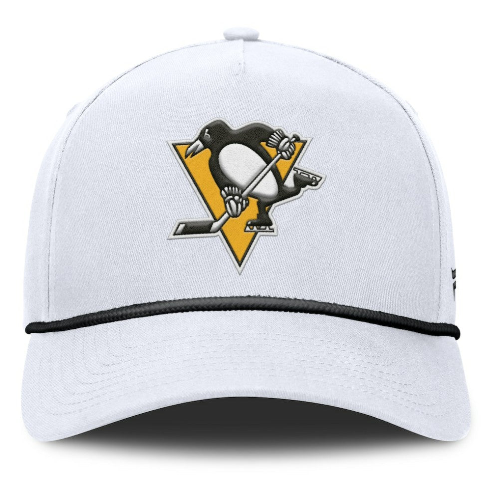 NHL White Pittsburgh Penguins Fanatics Rope A-Frame Adjustable Hat
