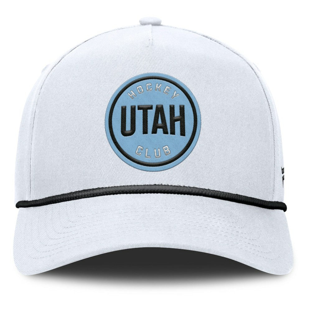 NHL White Utah Hockey Club Fanatics Rope A-Frame Adjustable Hat