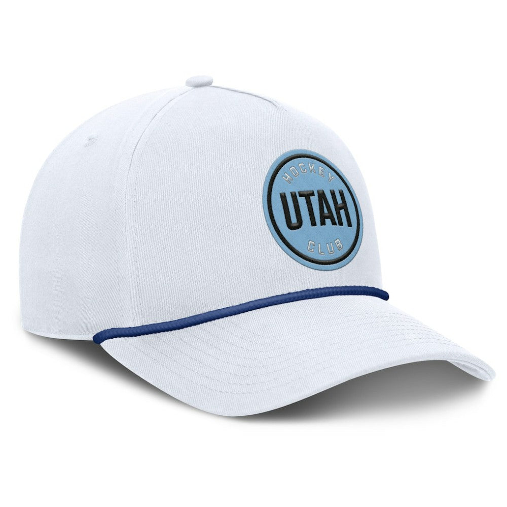 NHL White Utah Hockey Club Fanatics Rope A-Frame Adjustable Hat
