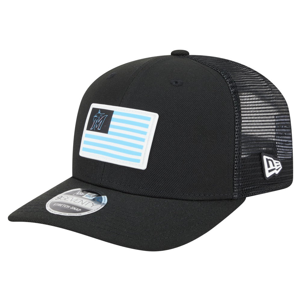 MLB Miami Marlins New Era Flag 9SEVENTY Stretch-Snap Hat
