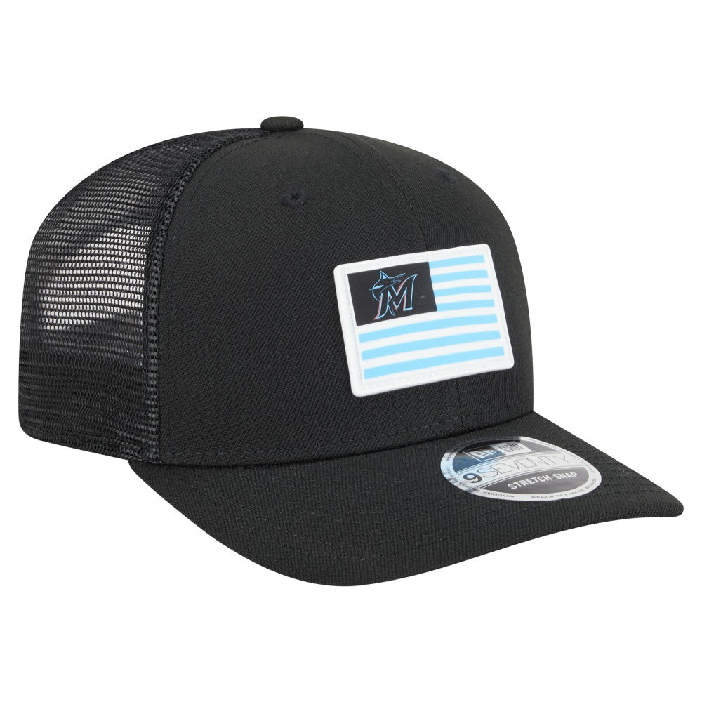 MLB Miami Marlins New Era Flag 9SEVENTY Stretch-Snap Hat
