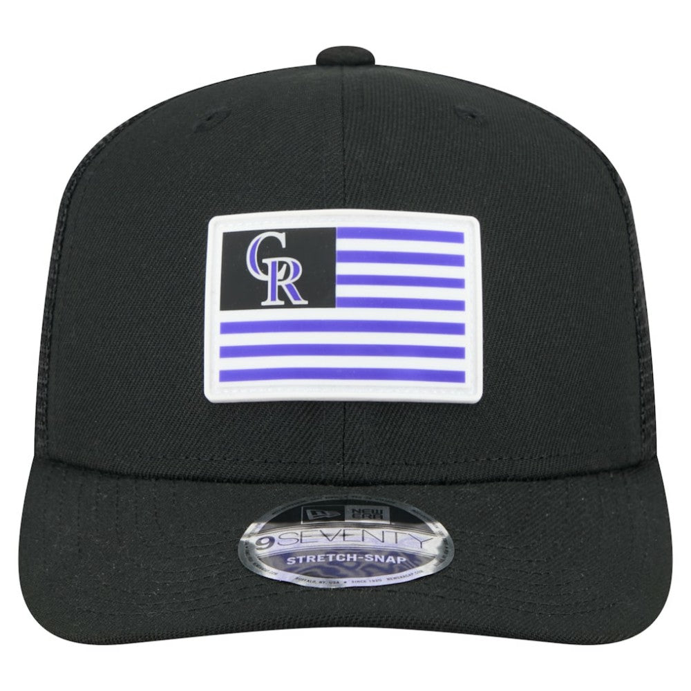 MLB Colorado Rockies New Era Flag 9SEVENTY Stretch-Snap Hat
