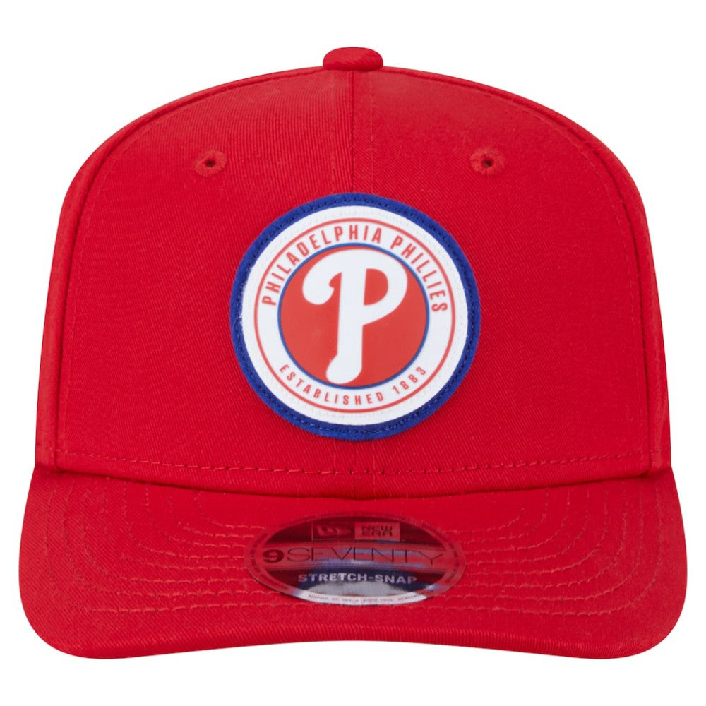 MLB Philadelphia Phillies New Era Circle Patch 9SEVENTY Stretch-Snap Hat