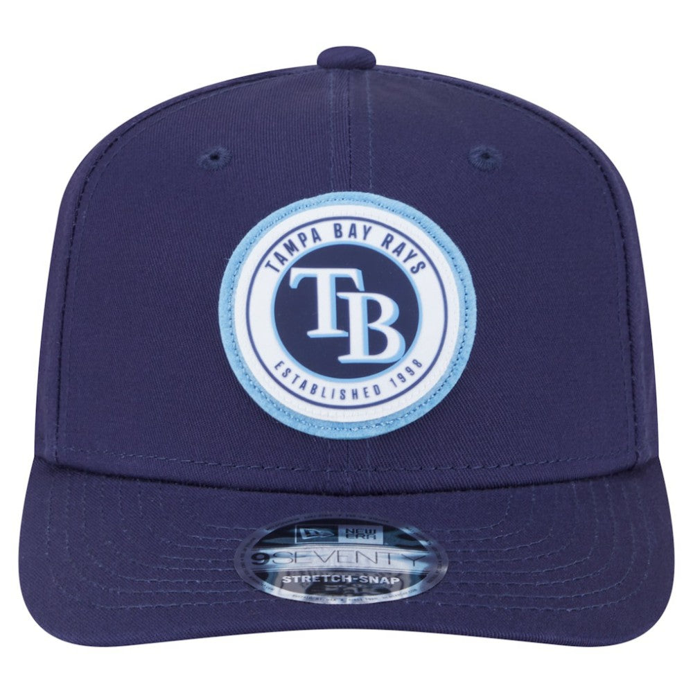 MLB Tampa Bay Rays New Era Circle Patch 9SEVENTY Stretch-Snap Hat