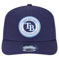 MLB Tampa Bay Rays New Era Circle Patch 9SEVENTY Stretch-Snap Hat