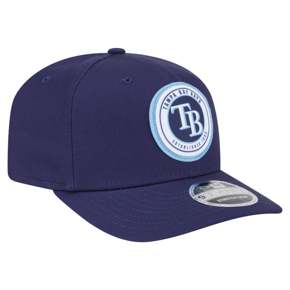 MLB Tampa Bay Rays New Era Circle Patch 9SEVENTY Stretch-Snap Hat