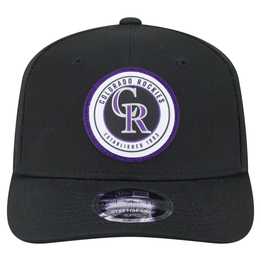MLB Colorado Rockies New Era Circle Patch 9SEVENTY Stretch-Snap Hat