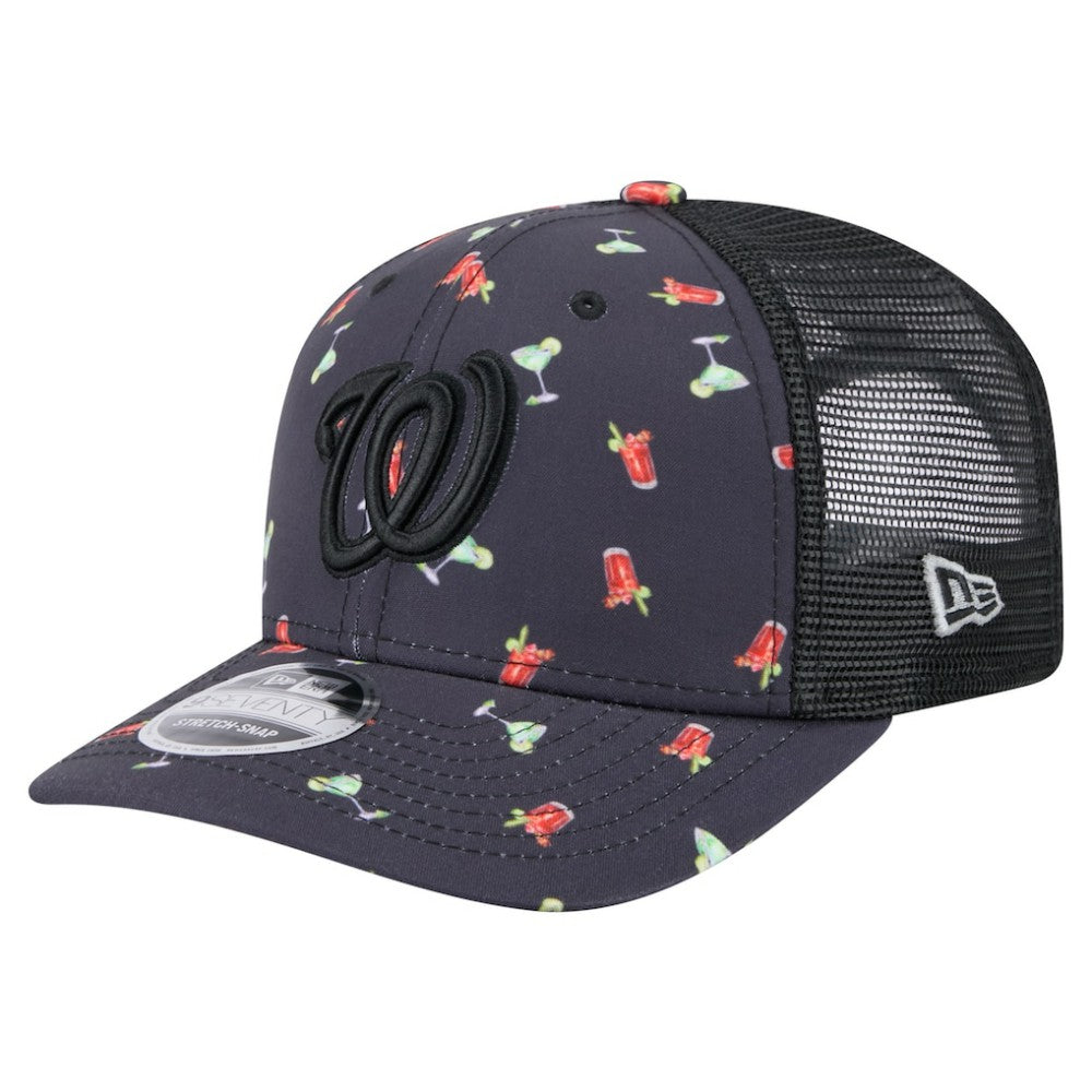 MLB Washington Nationals New Era Adventure Drinks Pattern 9SEVENTY Stretch-Snap Hat
