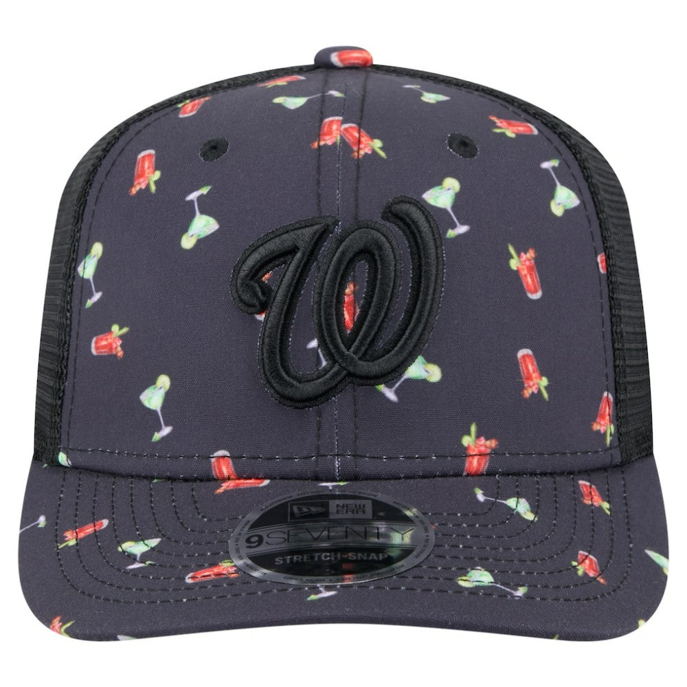 MLB Washington Nationals New Era Adventure Drinks Pattern 9SEVENTY Stretch-Snap Hat