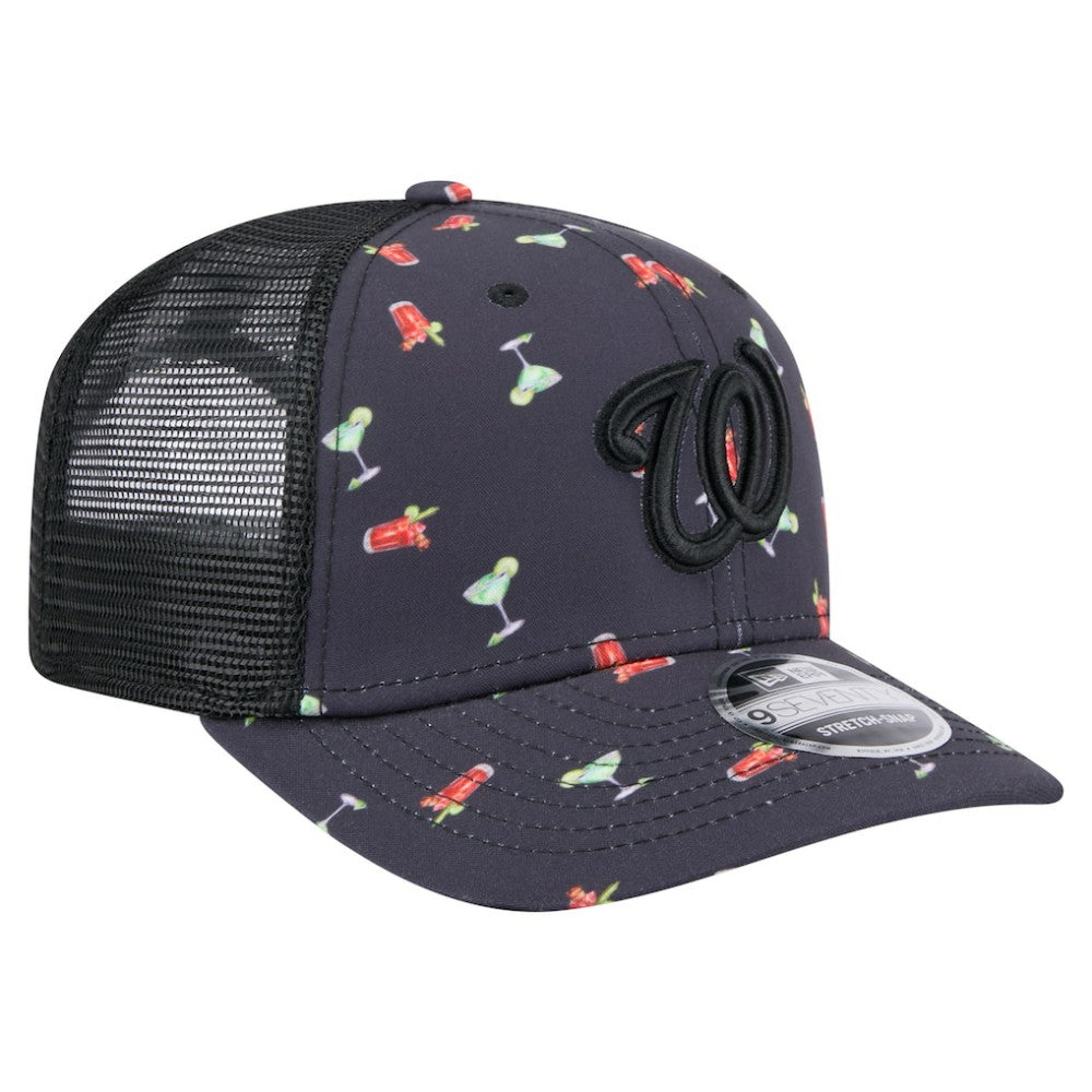 MLB Washington Nationals New Era Adventure Drinks Pattern 9SEVENTY Stretch-Snap Hat