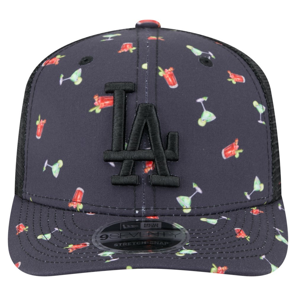 MLB Los Angeles Dodgers New Era Adventure Drinks Pattern 9SEVENTY Stretch-Snap Hat