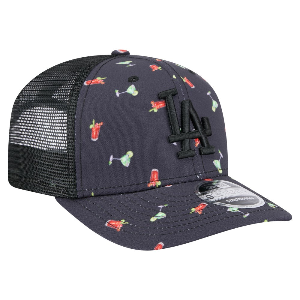 MLB Los Angeles Dodgers New Era Adventure Drinks Pattern 9SEVENTY Stretch-Snap Hat