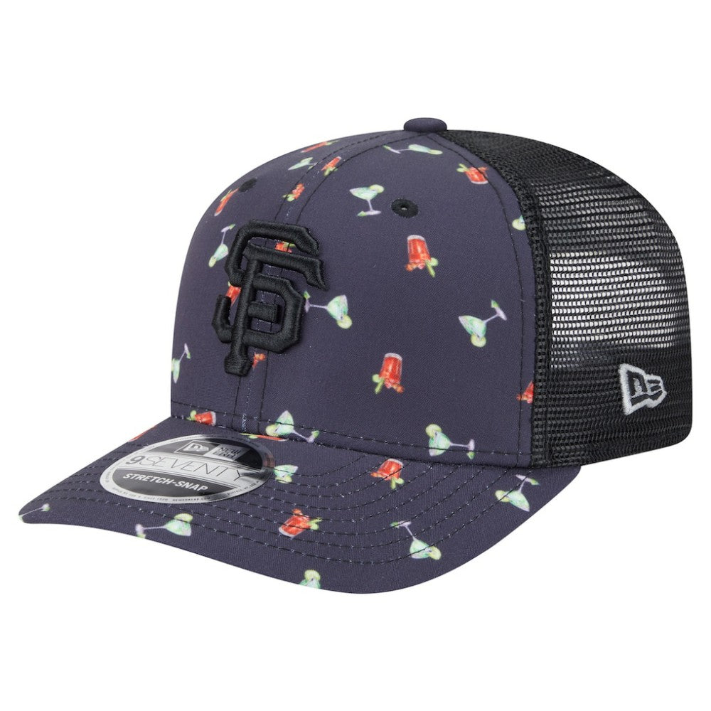 MLB San Francisco Giants New Era Adventure Drinks Pattern 9SEVENTY Stretch-Snap Hat