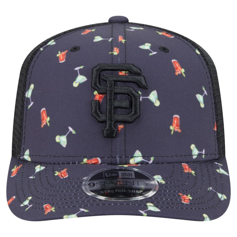 MLB San Francisco Giants New Era Adventure Drinks Pattern 9SEVENTY Stretch-Snap Hat