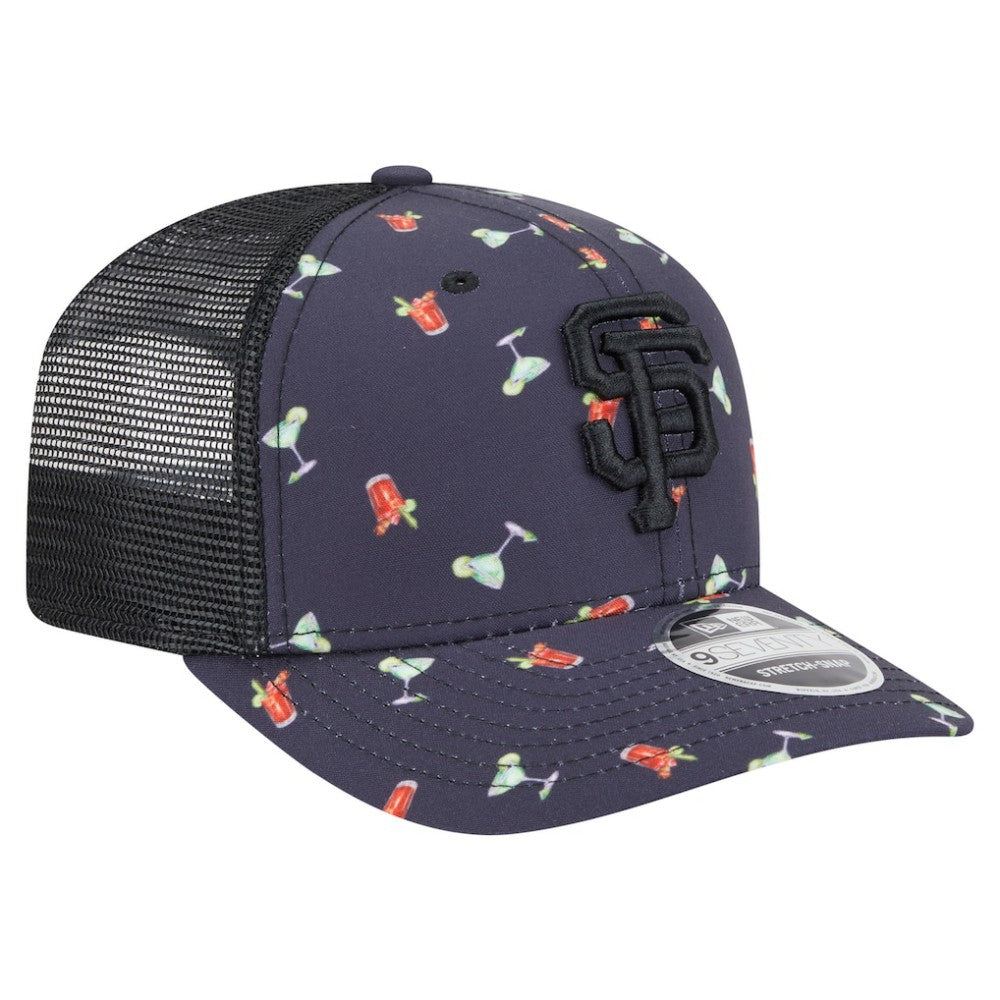 MLB San Francisco Giants New Era Adventure Drinks Pattern 9SEVENTY Stretch-Snap Hat