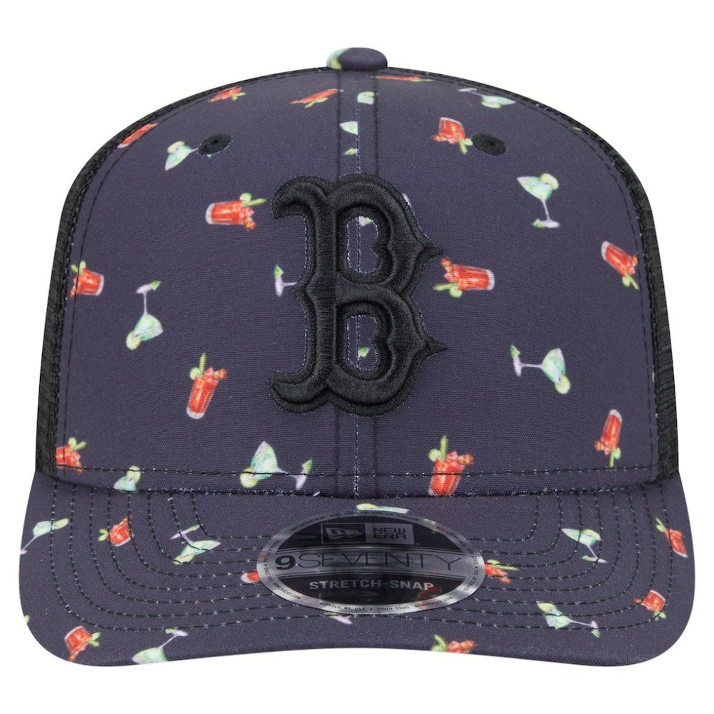 MLB Boston Red Sox New Era Adventure Drinks Pattern 9SEVENTY Stretch-Snap Hat
