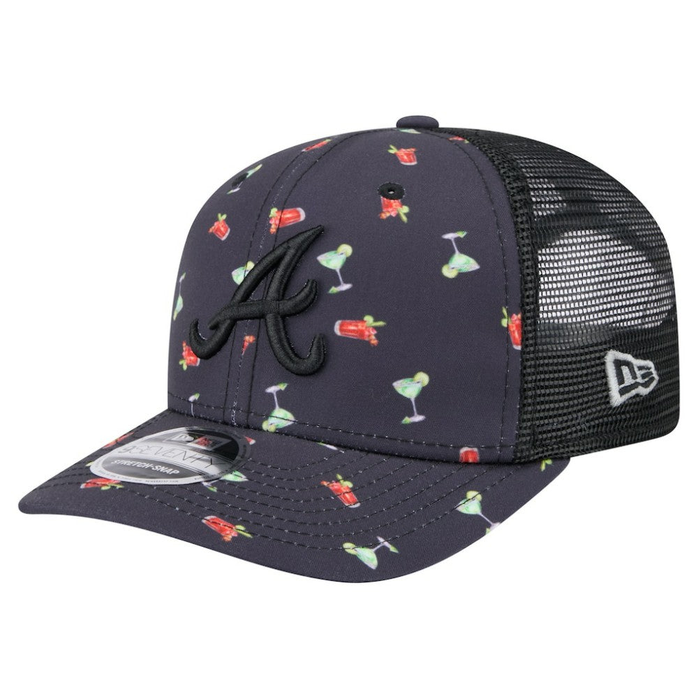 MLB Atlanta Braves New Era Adventure Drinks Pattern 9SEVENTY Stretch-Snap Hat
