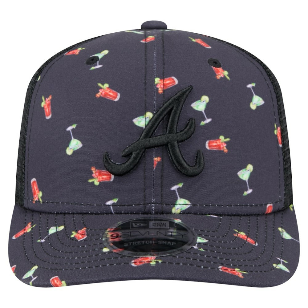 MLB Atlanta Braves New Era Adventure Drinks Pattern 9SEVENTY Stretch-Snap Hat