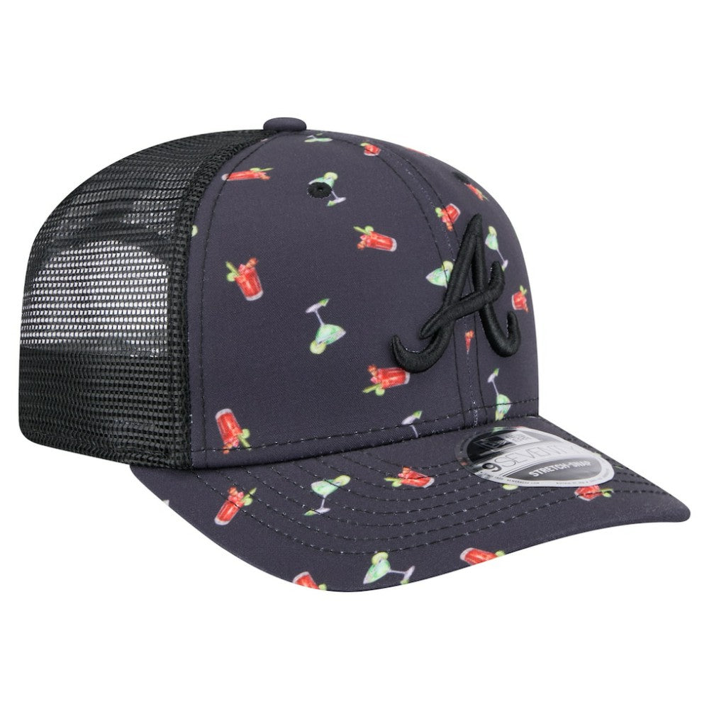 MLB Atlanta Braves New Era Adventure Drinks Pattern 9SEVENTY Stretch-Snap Hat