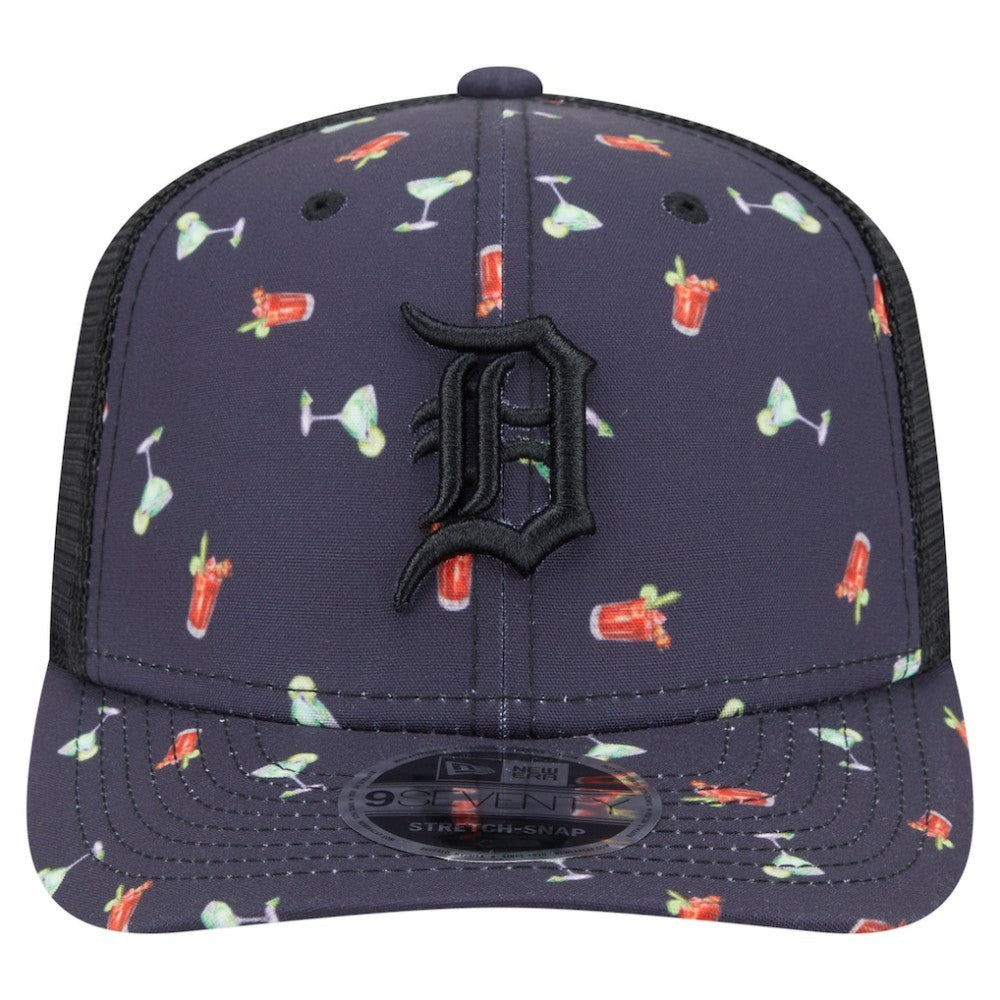 MLB Detroit Tigers New Era Adventure Drinks Pattern 9SEVENTY Stretch-Snap Hat