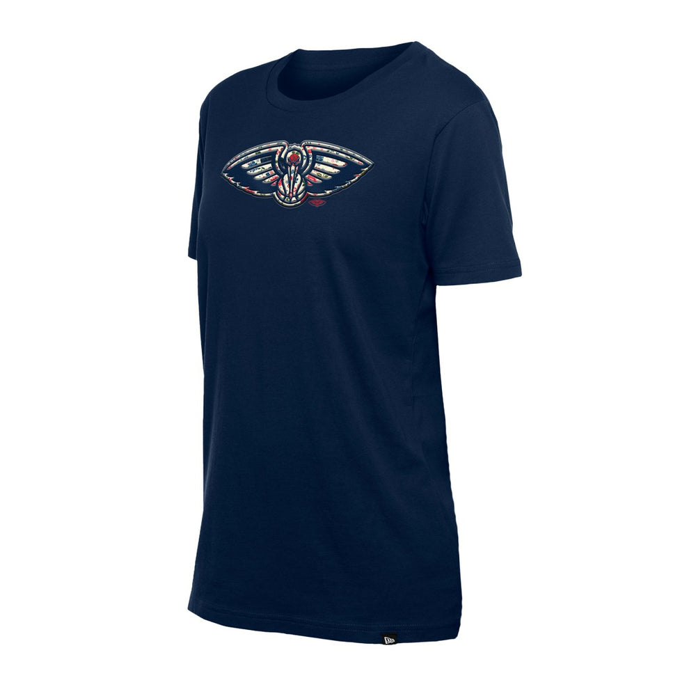NBA New Orleans Pelicans Women's Glam Game Flower T-Shirt