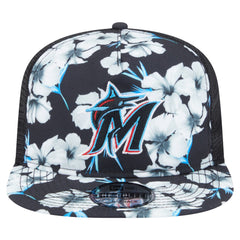 MLB Miami Marlins New Era Adventure Pattern Golfer Trucker Snapback Hat