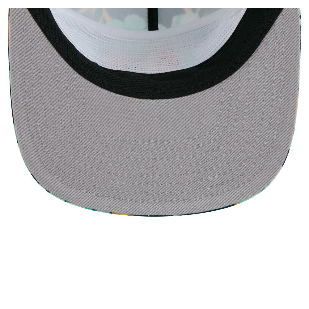 MLB Athletics New Era Adventure Pattern Golfer Trucker Snapback Hat