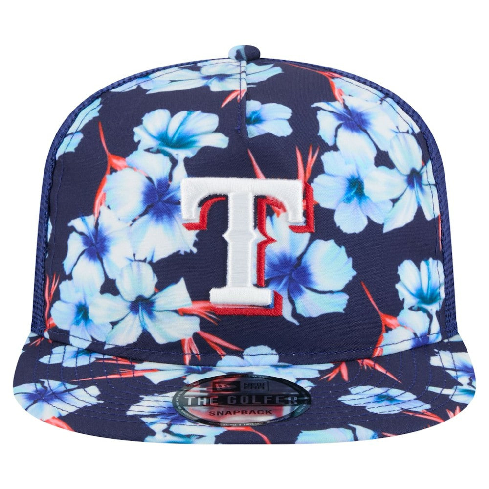 MLB Texas Rangers New Era Adventure Pattern Golfer Trucker Snapback Hat