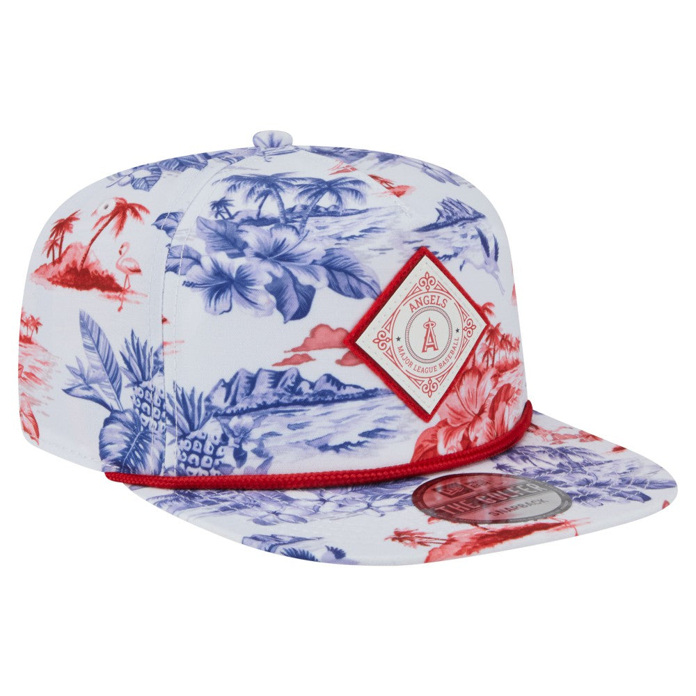 MLB Los Angeles Angels New Era Printed Island Golfer Snapback Hat