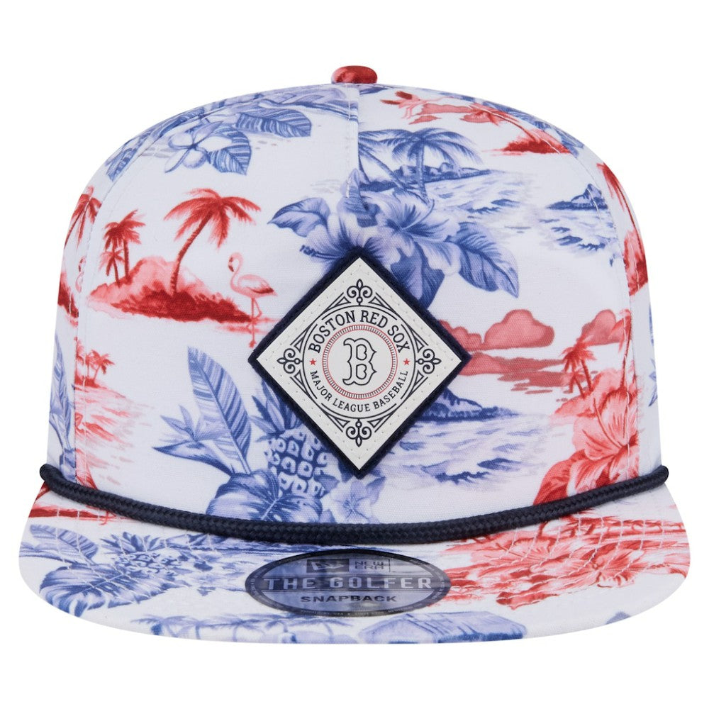 MLB Boston Red Sox New Era Printed Island Golfer Snapback Hat