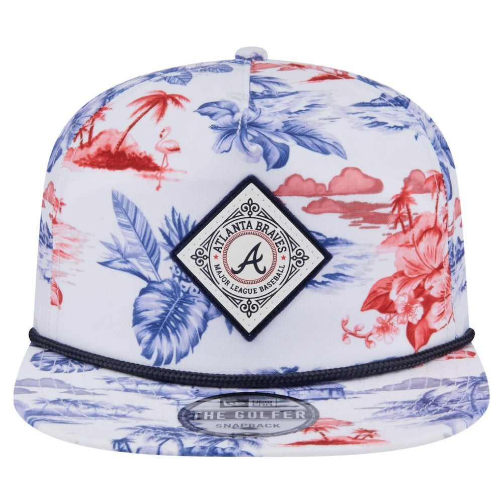 MLB Atlanta Braves New Era Printed Island Golfer Snapback Hat