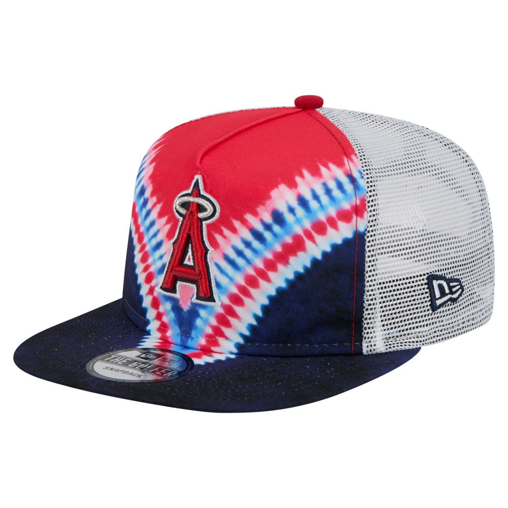 MLB Los Angeles Angels New Era Tie-Dye Golfer Trucker Adjustable Hat