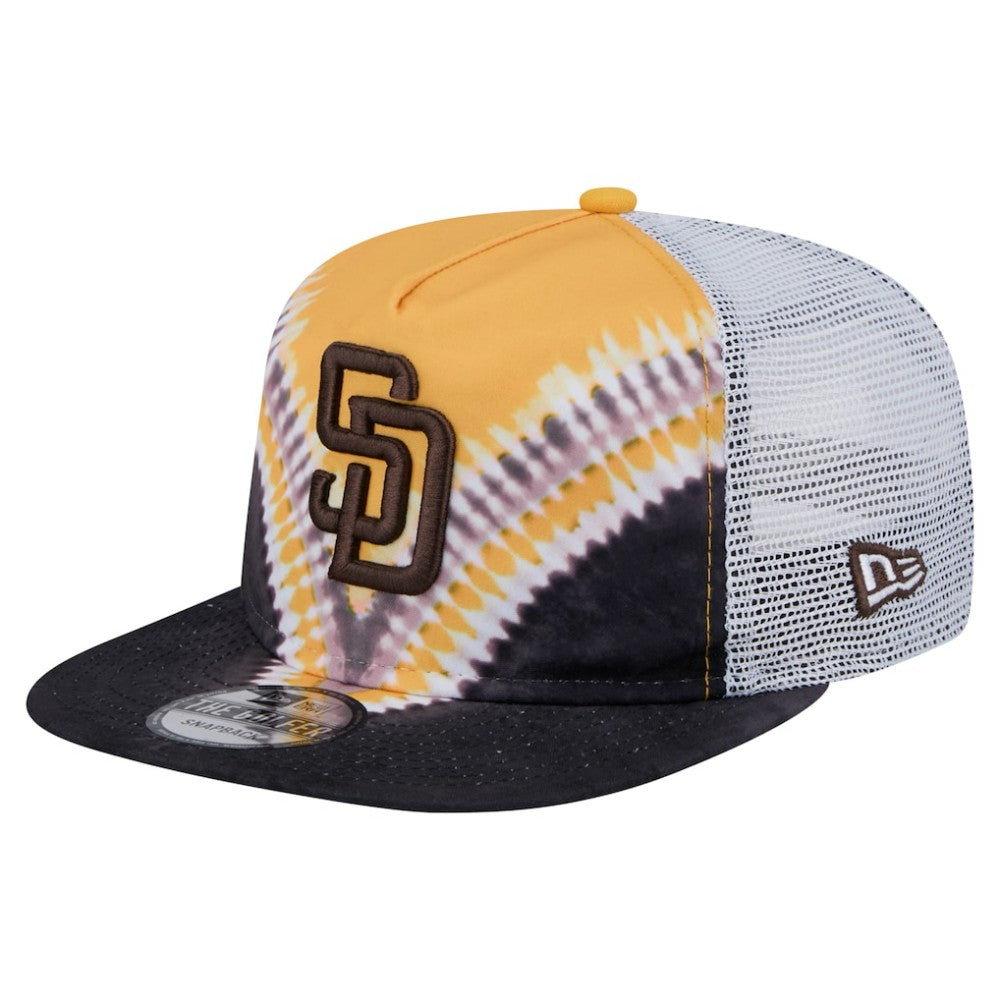 MLB San Diego Padres New Era Tie-Dye Golfer Trucker Adjustable Hat