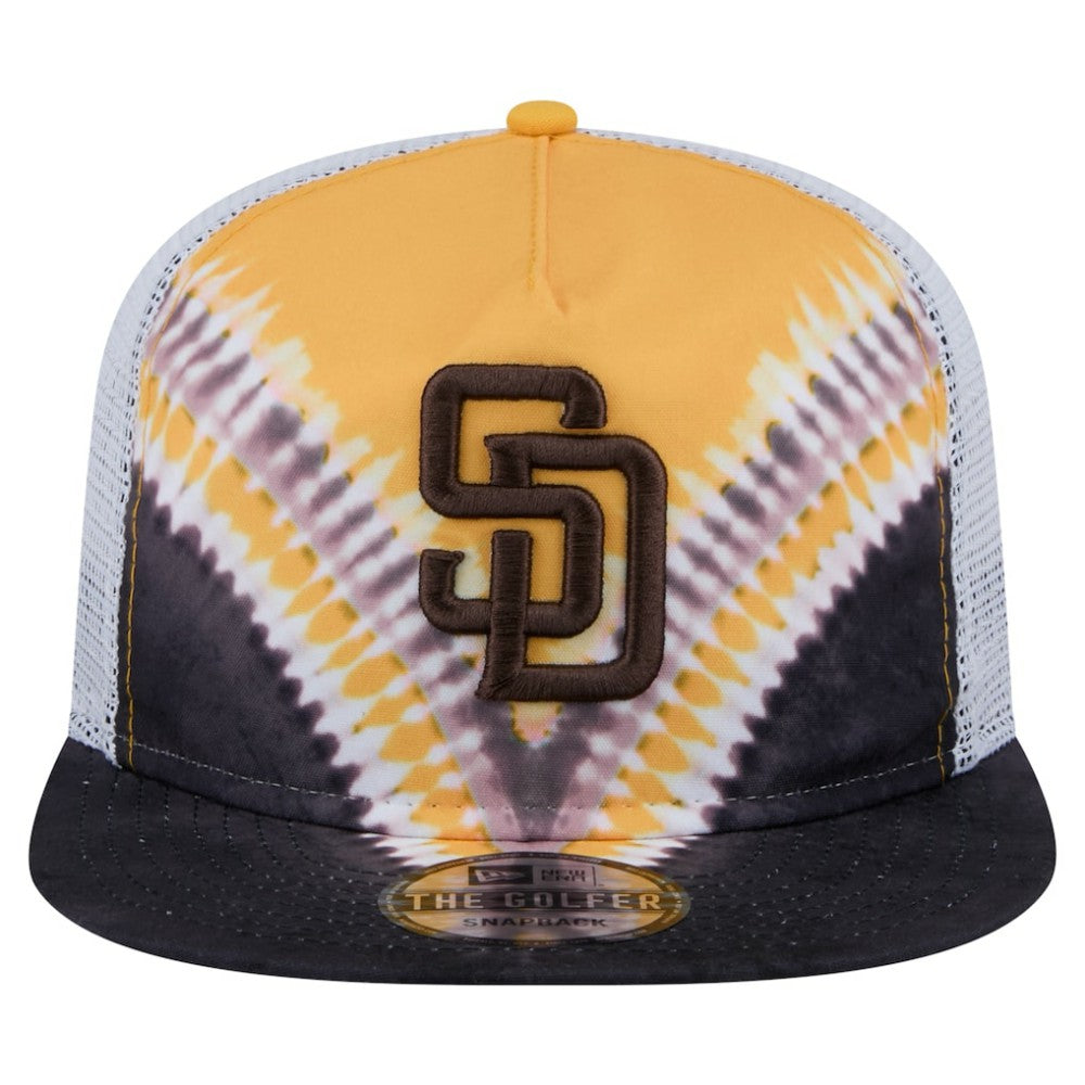 MLB San Diego Padres New Era Tie-Dye Golfer Trucker Adjustable Hat