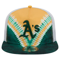 MLB Athletics New Era Tie-Dye Golfer Trucker Adjustable Hat