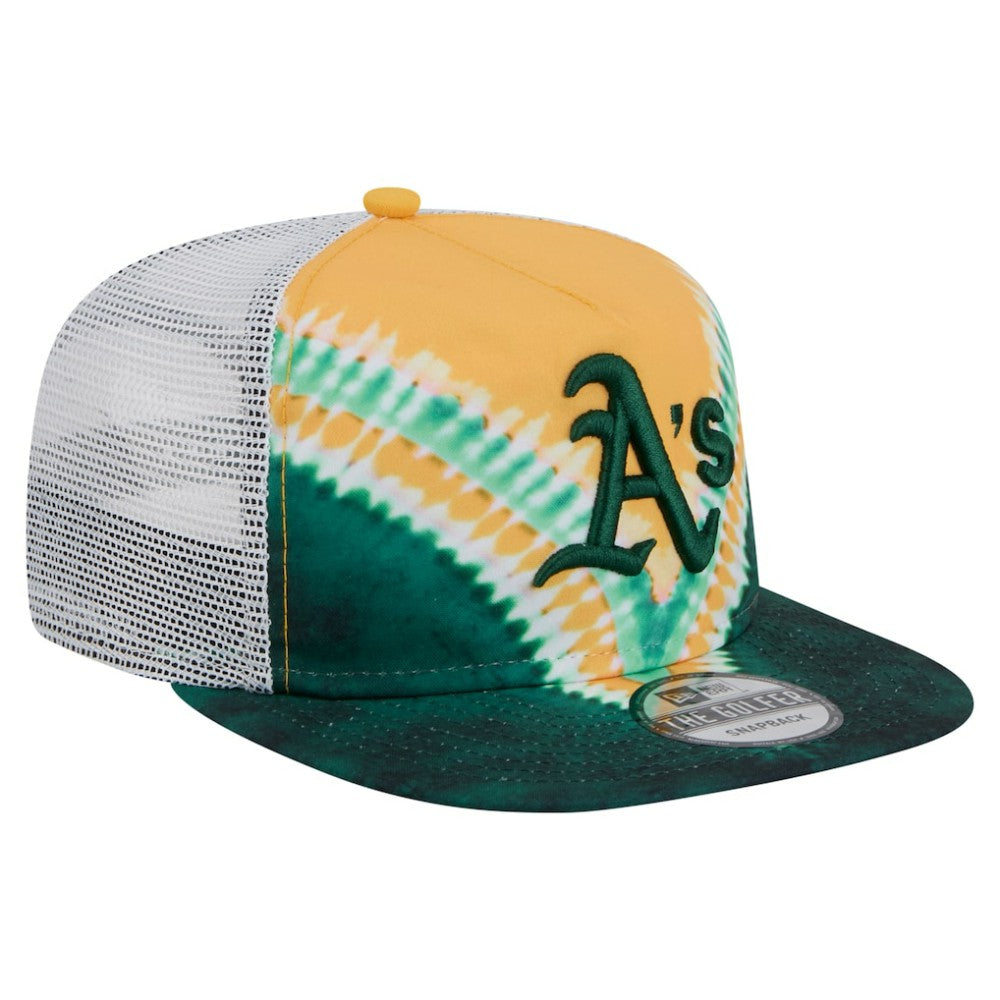 MLB Athletics New Era Tie-Dye Golfer Trucker Adjustable Hat