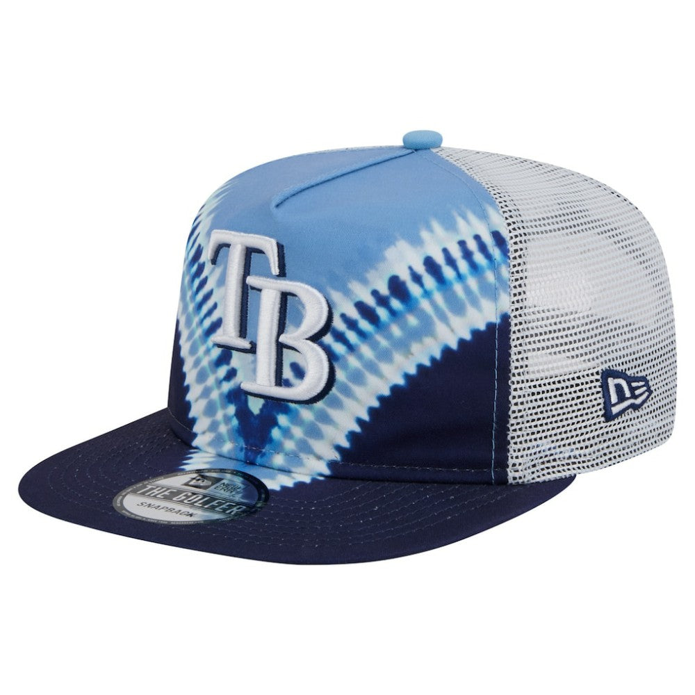 MLB Tampa Bay Rays New Era Tie-Dye Golfer Trucker Adjustable Hat