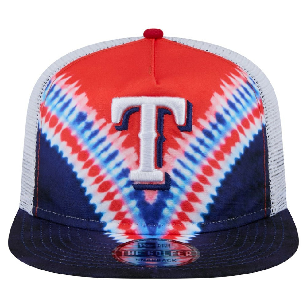 MLB Texas Rangers New Era Tie-Dye Golfer Trucker Adjustable Hat