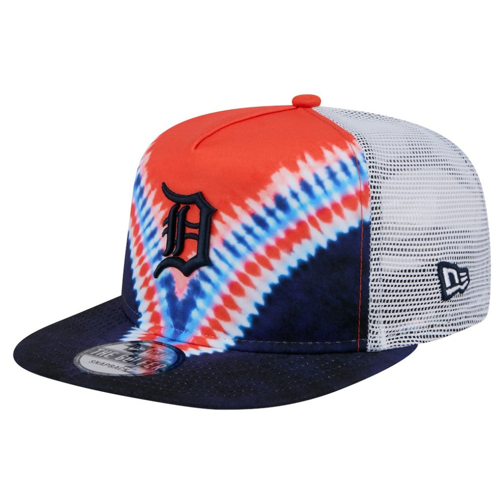 MLB Detroit Tigers New Era Tie-Dye Golfer Trucker Adjustable Hat