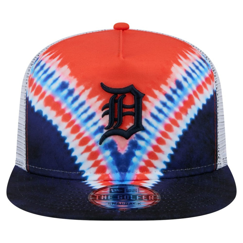 MLB Detroit Tigers New Era Tie-Dye Golfer Trucker Adjustable Hat