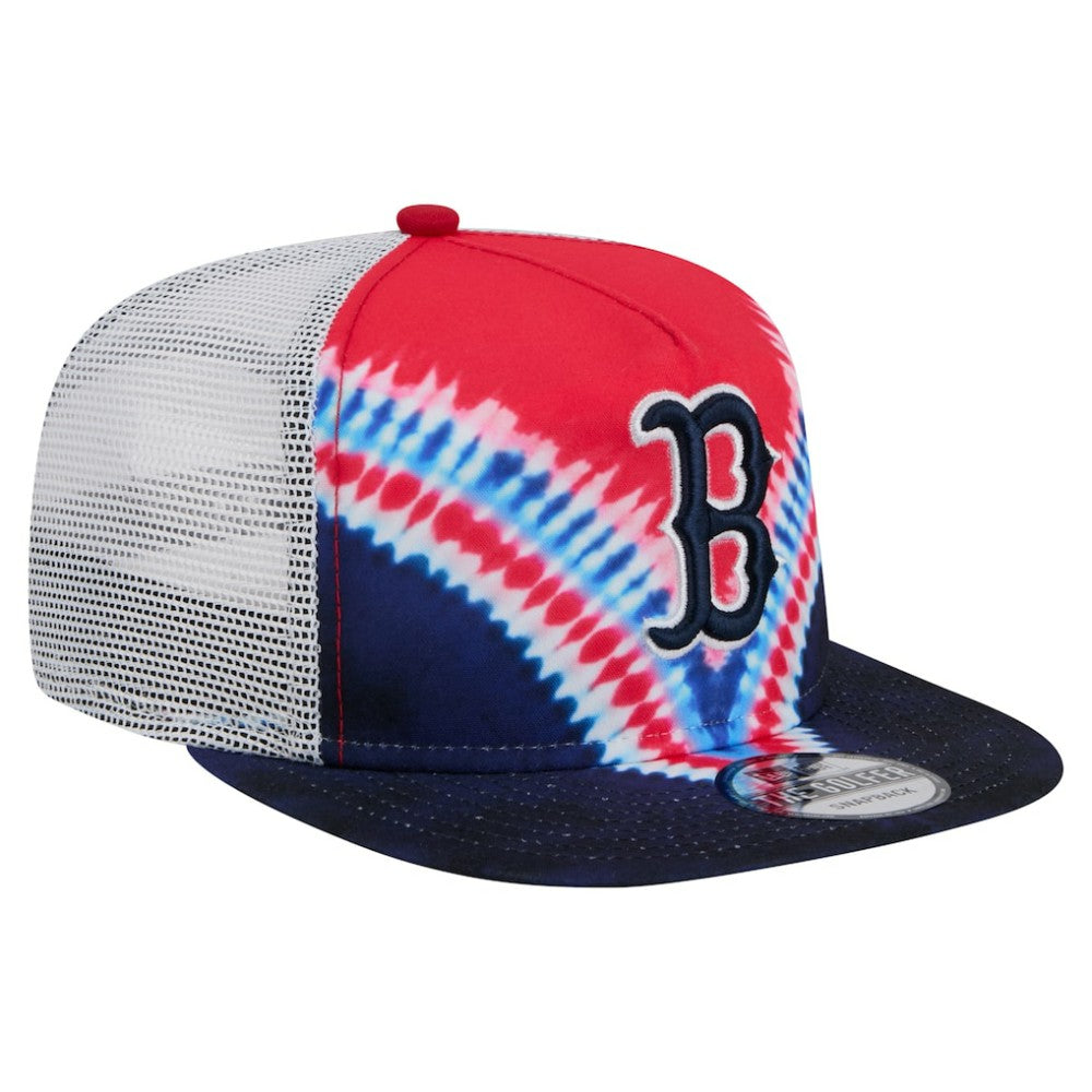 MLB Boston Red Sox New Era Tie-Dye Golfer Trucker Adjustable Hat