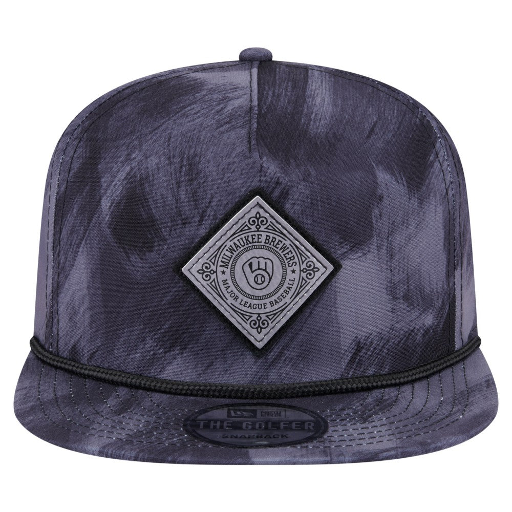MLB Milwaukee Brewers New Era Printed Golfer Snapback Hat