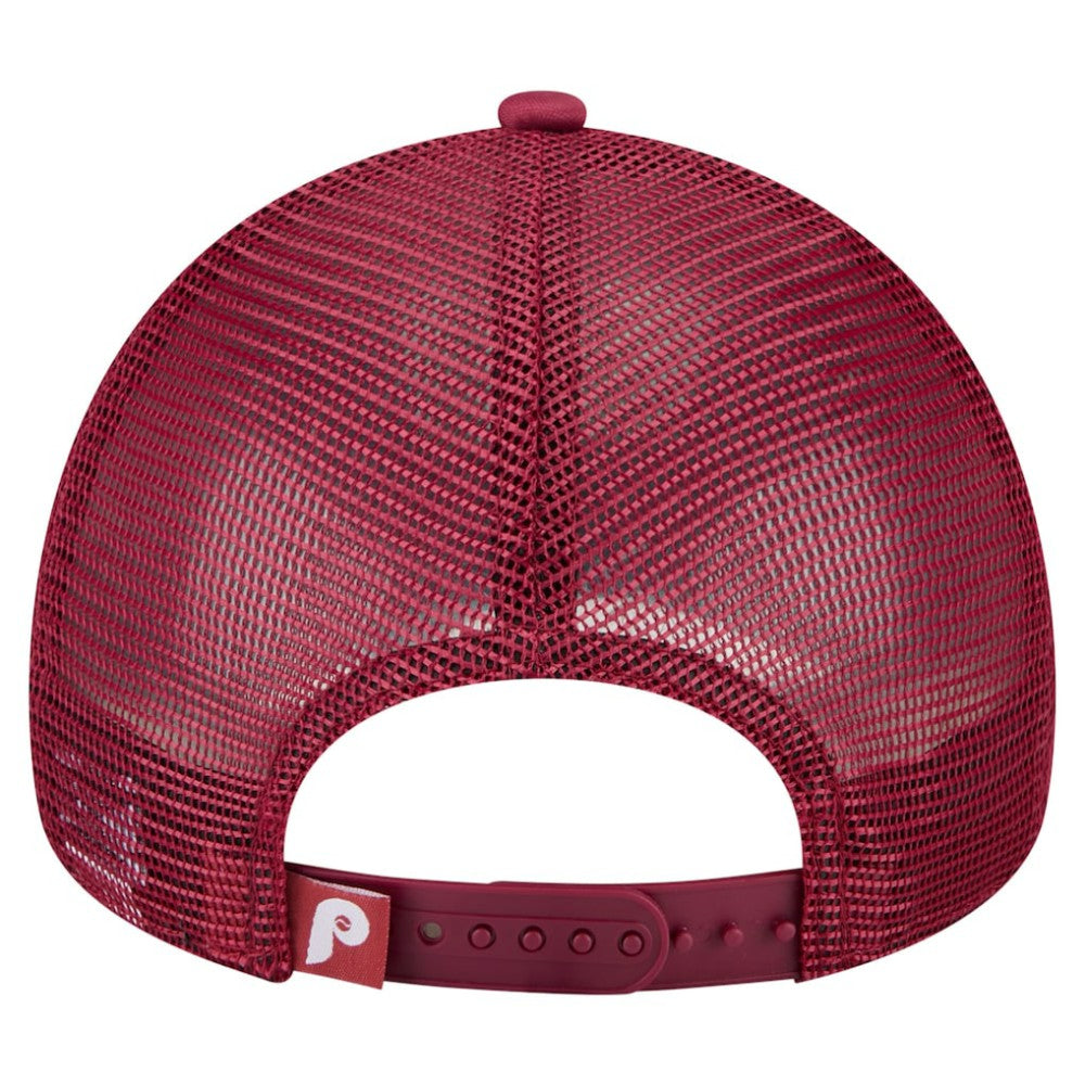 MLB Philadelphia Phillies New Era Distressed 9FORTY A-Frame Adjustable Trucker Hat